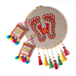 Diwali gift pack - lakshmi charan and shubh labh decor