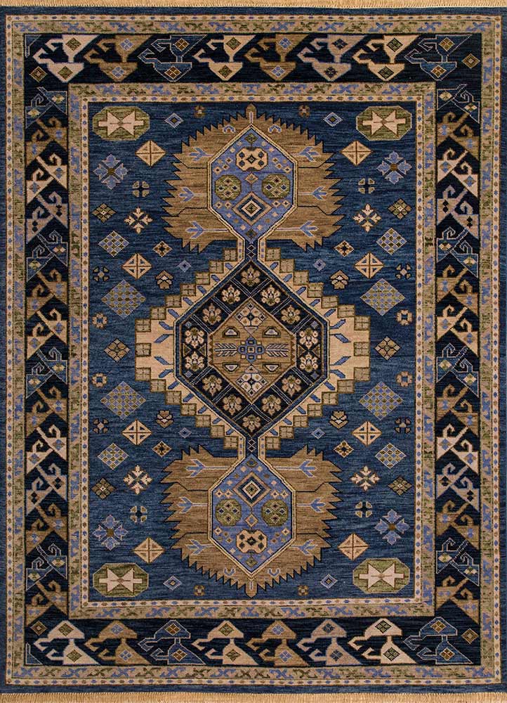 Savana - Ink Blue/Capri Hand Knotted Rug