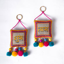 Load image into Gallery viewer, Pair of Shubh Labh tassels - Multicolor