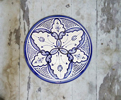 Hand painted Moroccan Wall Plate-094