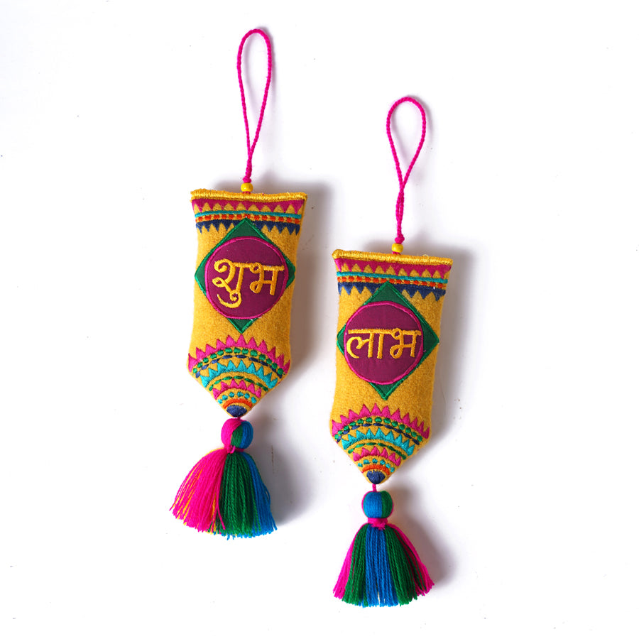 Pair of Shubh labh tassels charms