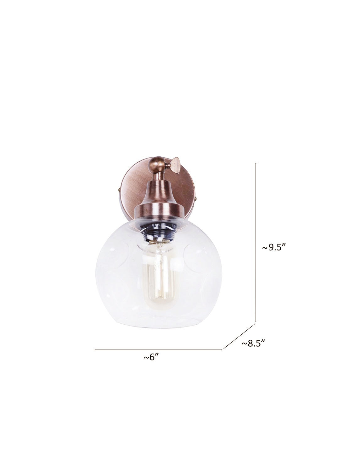 Contemporary Copper Boro Spot Wall Sconce